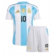 Argentina Lionel Messi #10 Echipament de Fotbal Replică Copa America 2024 Copii Acasa (+ Șorturi)